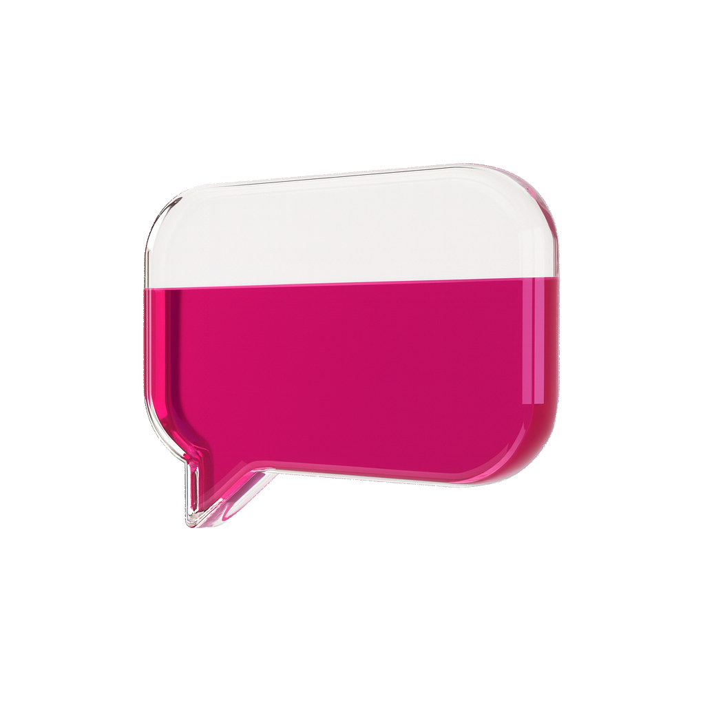 Icono de burbuja de diálogo que representa el club juvenil y la participación de jóvenes en actividades comunitarias