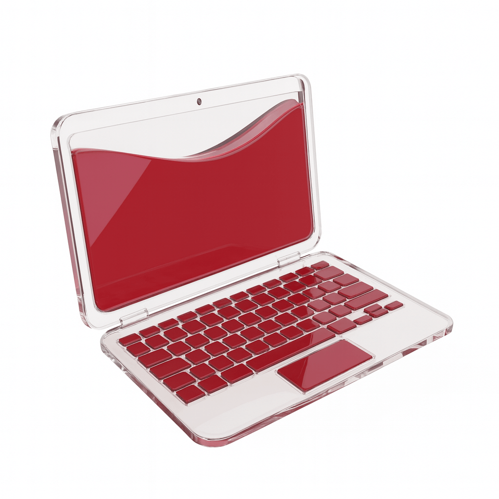 Icono de ordenador portátil que representa el espacio de coworking joven y el desarrollo de habilidades digitales